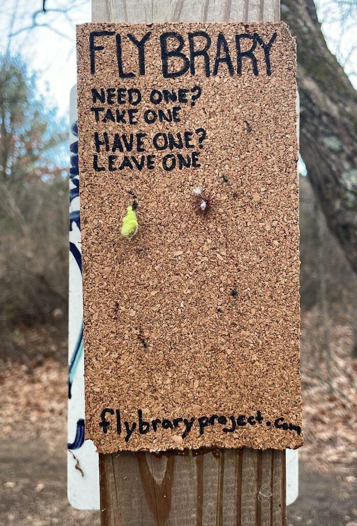 Found A Flybrary While Hiking. I Don’t Fish So I Had No Idea This Was A Thing
