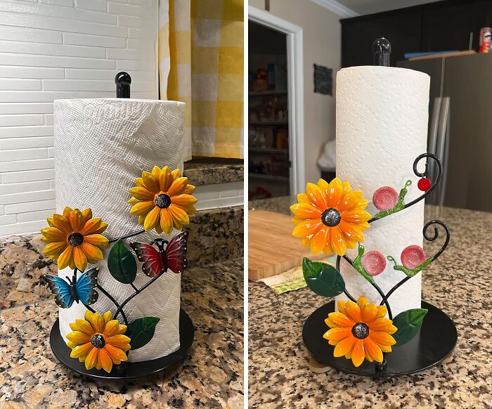 This Sunflower Kitchen Paper Towel Holder Is Giving Us All The Cottage Core Vibes We Need!