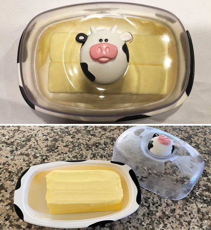 Mooooove Over Boring Butter Dishes; This Adorable Cow Detail Butter Dish Will Spread The Joy!