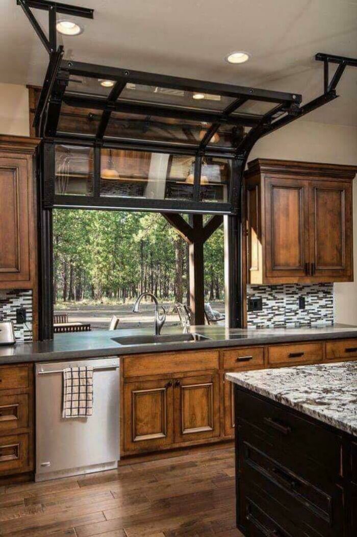 This Garage-Door-Style Kitchen Window