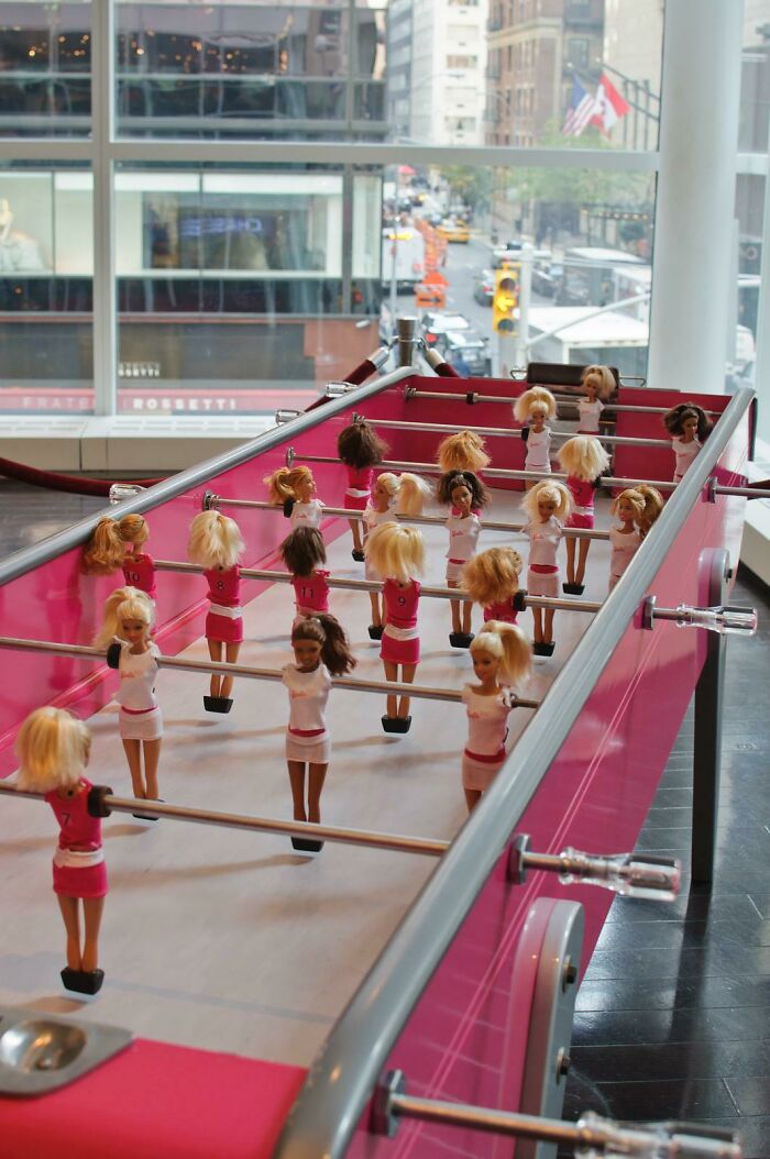 Barbie Foosball Table