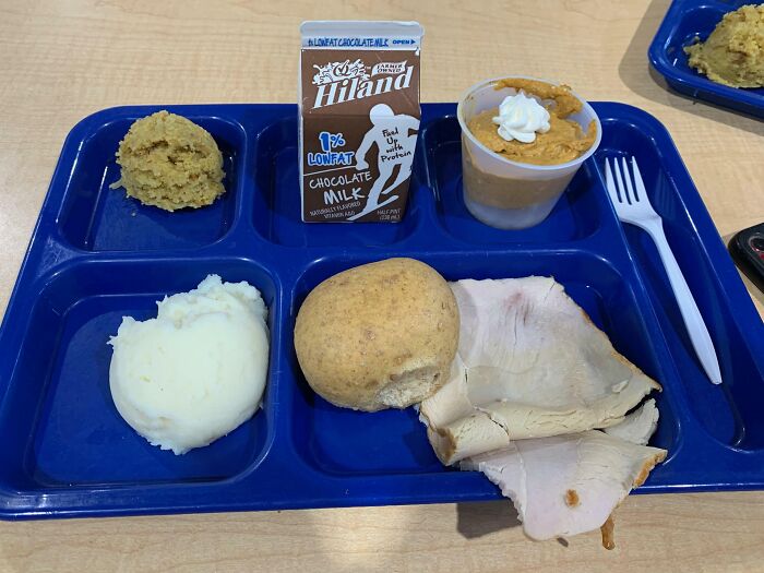 Since We Are Sharing Our School Lunches. It Was On Thanksgiving And It Cost $5