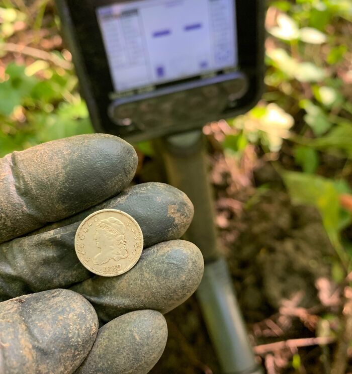 Found This 1829 Silver Half-Dime In The Woods. Nickels Weren’t Invented Yet
