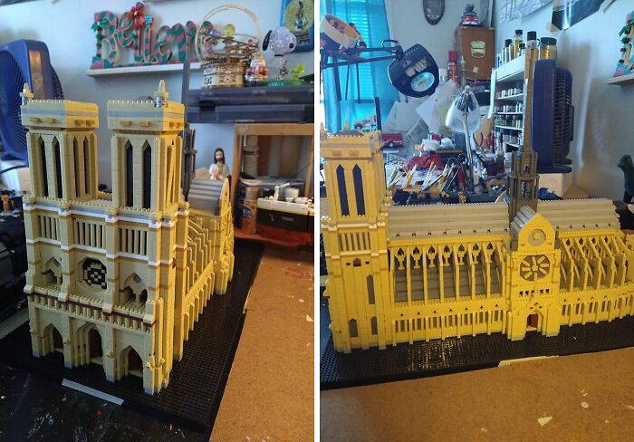 See If You Can Finish Building This Notre Dame Micro Building Blocks Set Before The Real One Is Finished…