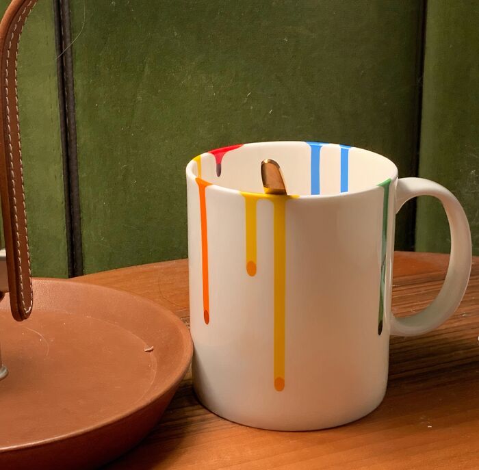Avoid Any Mix-Ups By Keeping Your Paint Brushes Faaaaaar Away From This Novelty Art Gallery Rainbow Mug 