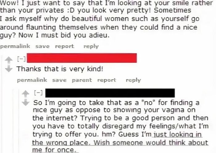 This Guy Who Expected A Stranger On The Internet To Want To Date Him Just Because He (Sort Of?) Complimented Her