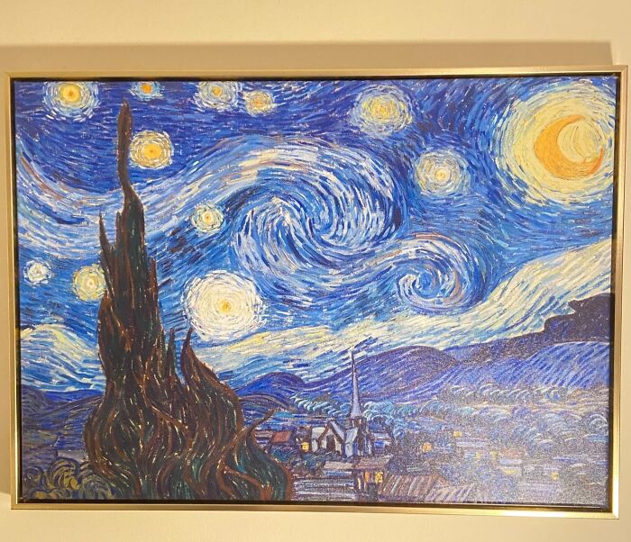 Make Your Space Look Like The Walls Of The Louvre With This Realistic Framed Giclee Print Of Starry Night 