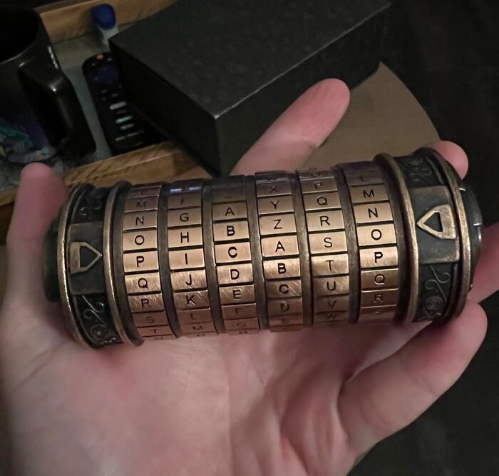 See If You Can Crack The Da Vinci Code Faster Than Robert Langdon With This Mini Cryptex Lock Box Puzzle With Hidden Compartments 
