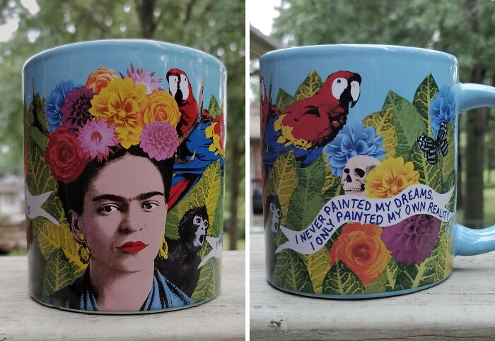 Sip Like A Surrealist From This Colorful Frida Kahlo Art Coffee Mug 