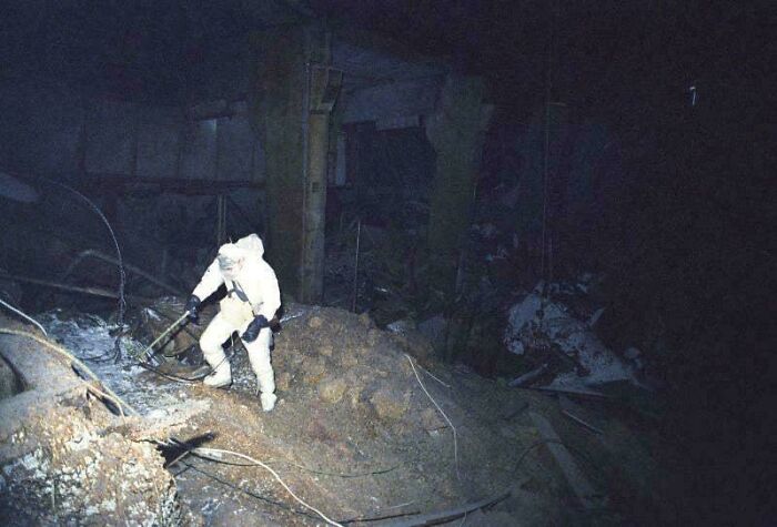 A Lone Scientist Descending Into The Radioactive Darkness Of Chernobyl In 1986