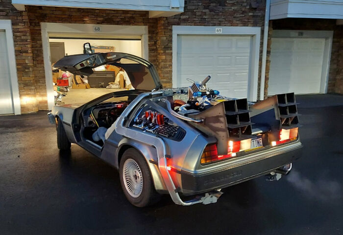 My Neighbor Has A DeLorean Tricked Out To Look Like It's From Back To The Future