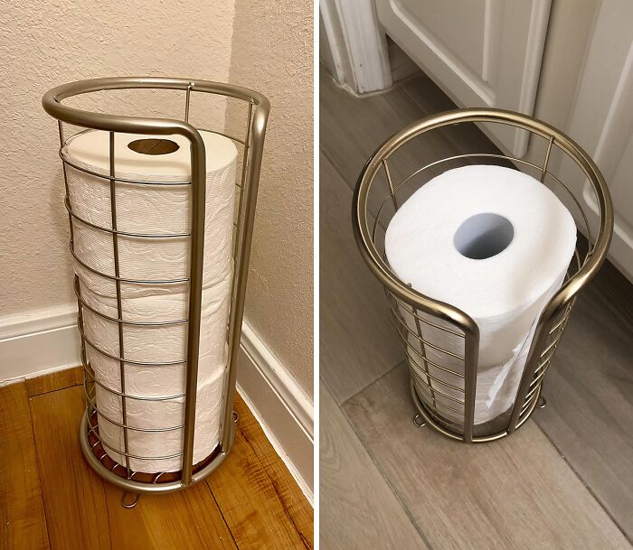 A Metal Toilet Paper Holder Instantly Upgrades Your Lavatory 