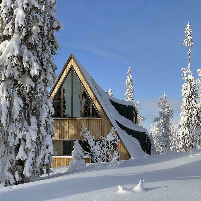 A Swedish A-Frame Cabin In Edsasdalen, Northern Sweden. Designed By Mans Tham, Architect. Photo By: Staffan Andersson
