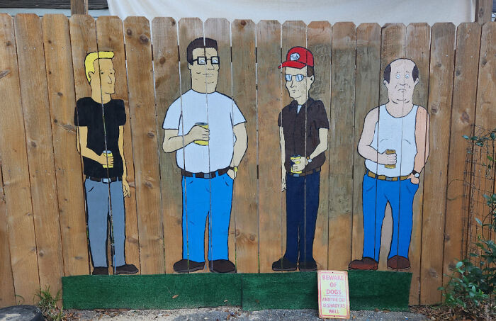 Neighbor Painted This On Their Fence