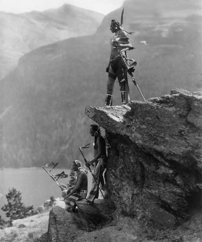 Blackfoot Tribe In Glacier National Park, 1913