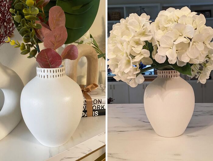 This Rustic Round Vase Has A Handmade Look That Is Just The Right Amount Of Classy 