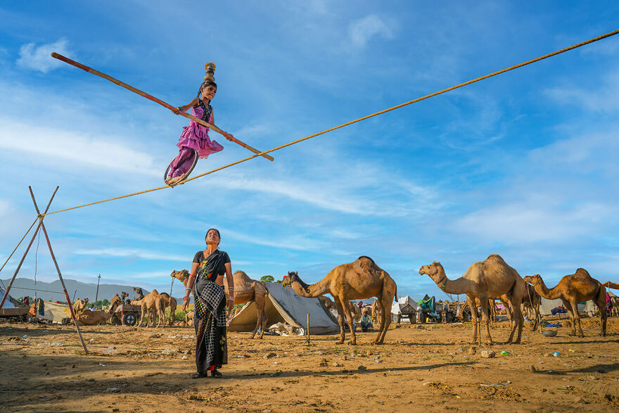 The Performer - November 2019 At Pushkar Camel Fair, India © Victor Wong