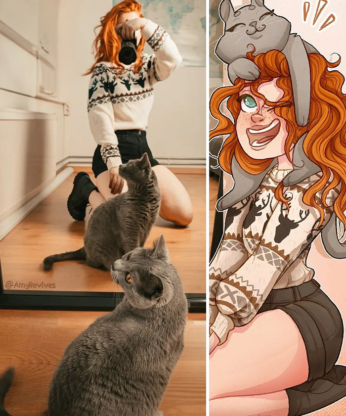 Artist Shows Unique And Fun Art Transforming Itself Into Drawings (23 Pics)