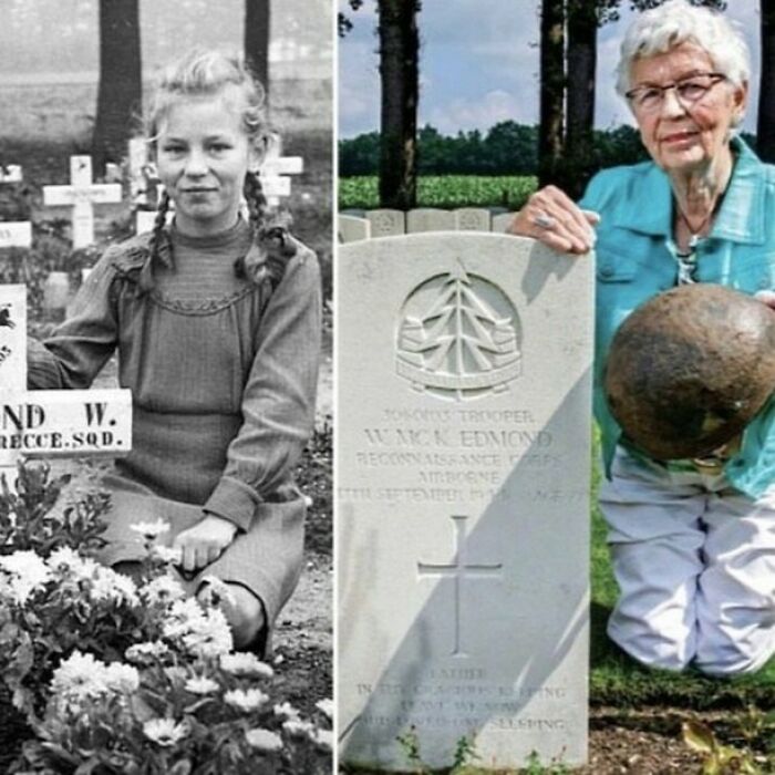 Pictured Here Is Willemien Rieken. She Was Only 9 Years Old When She First Began Laying Flowers On The Grave Of William Edmond, A British Soldier Who Fought And Died To Liberate Her Dutch Village. From The Day He Died, And For 75 Years, She Looked After His Grave And Kept His Memory Alive