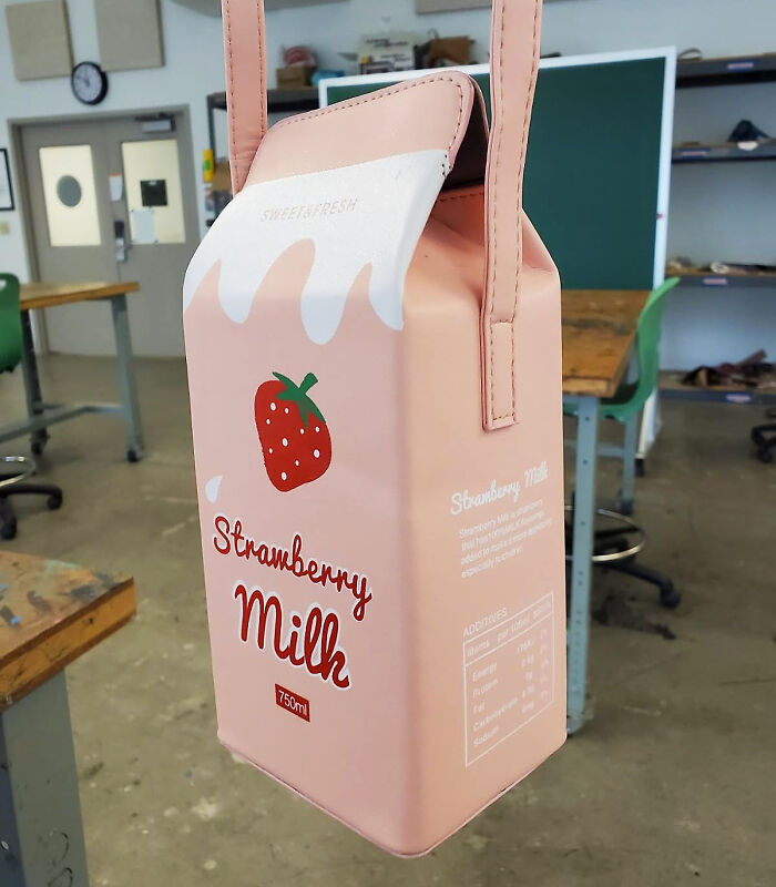 This Strawberry Milk Cross Body Purse Will Fast Become Your Favorite Fruity Fashion Accessory 