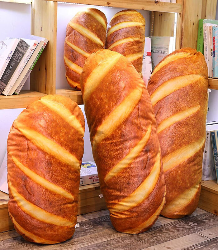 A Bread Shape Plush Pillow Brings You Some Carby Comfort With None Of The Crumbs