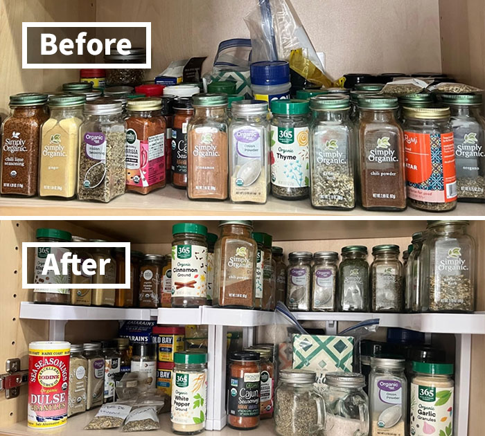 This Spicy Shelf With 20 Jars Of Spices Inclded Is Top Tier Organization At Work 
