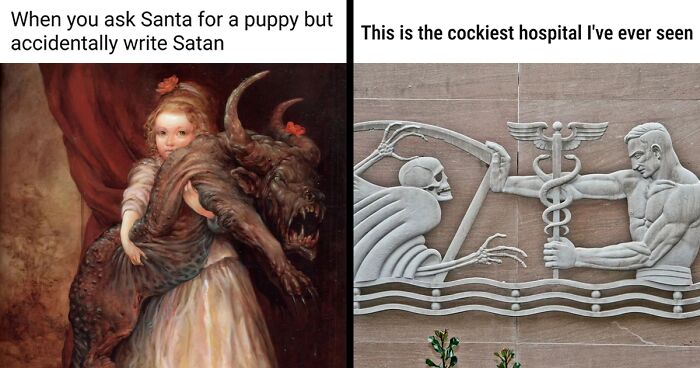 65 Classical Paintings Turned Into Hilarious Memes By “Art Memes Central” (New Pics)