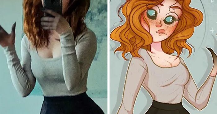 This Artist Recreates Images Of Herself As A Cartoon Character, And The Results Are Adorable (18 Pics)