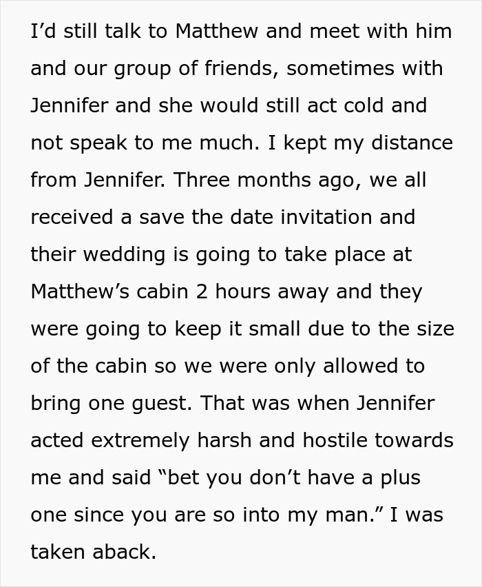 Woman Is Forced To Skip Her Friend’s Wedding When His Previously Nice Bride Turns Into A Nightmare Woman Is Forced To Skip Her Friend’s Wedding When His Previously Nice Bride Turns Into A Nightmare