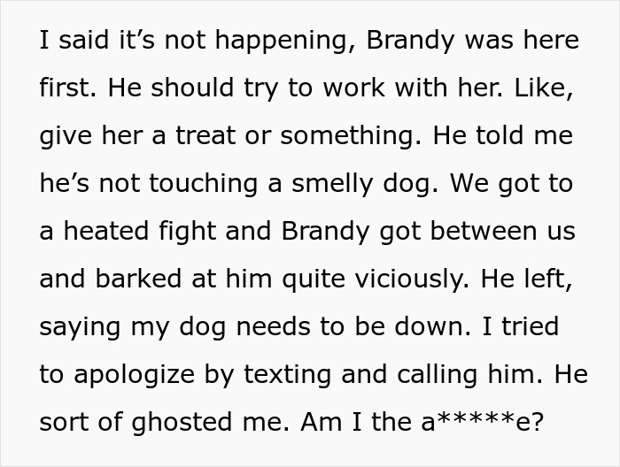 “Re-Home Her Or He’s Out”: Entitled BF Makes Demands About Woman’s Dog, Regrets It “Re-Home Her Or He’s Out”: Entitled BF Makes Demands About Woman’s Dog, Regrets It