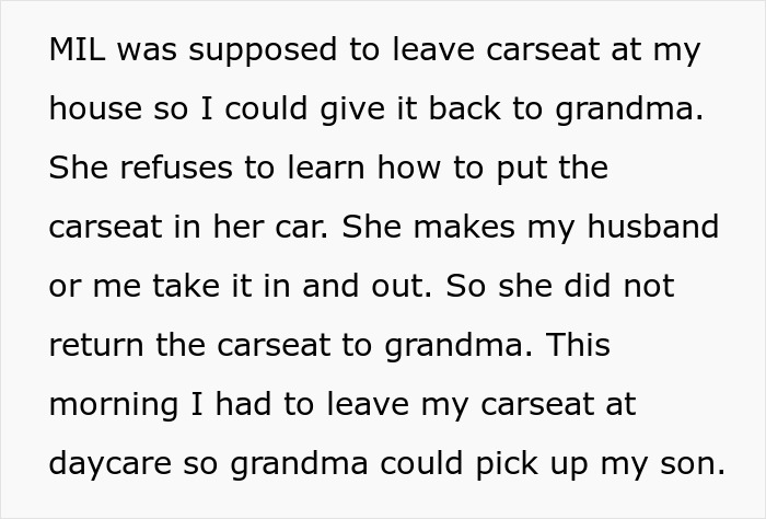 New Mom Complains About MIL Not Buying A Car Seat On Her Own Dime, Gets A Reality Check Online New Mom Complains About MIL Not Buying A Car Seat On Her Own Dime, Gets A Reality Check Online