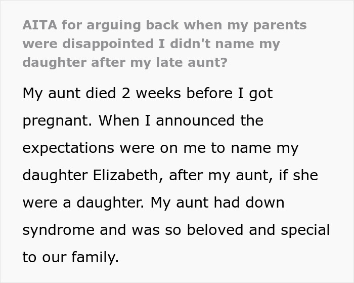 Manipulative Family Outraged As Mom Rejects Naming Her Baby After Late Aunt Manipulative Family Outraged As Mom Rejects Naming Her Baby After Late Aunt