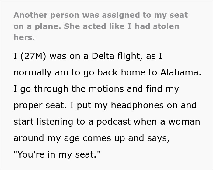 Woman Is Rude About Guy Being In Her Plane Seat, Gets Real Quiet After She's Asked To Move Woman Is Rude About Guy Being In Her Plane Seat, Gets Real Quiet After She's Asked To Move