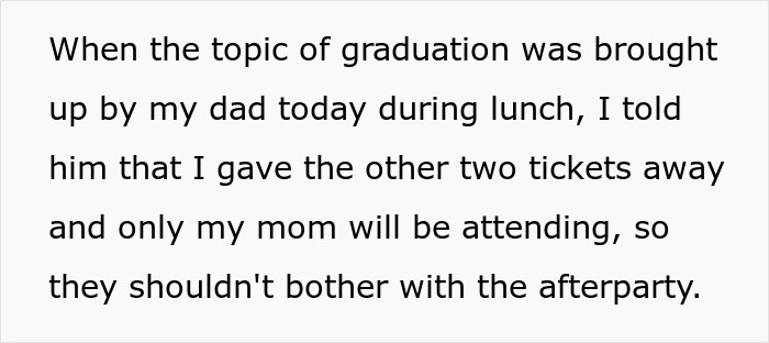 Teen Spites Dad And Sister Who Planned To Skip Her Graduation By Giving Away Their Tickets Teen Spites Dad And Sister Who Planned To Skip Her Graduation By Giving Away Their Tickets