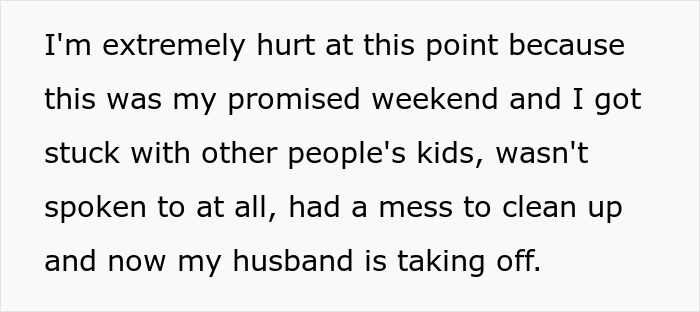 Text message expressing disappointment during a surprise weekend planned for Mother's Day. Text message expressing disappointment during a surprise weekend planned for Mother's Day.