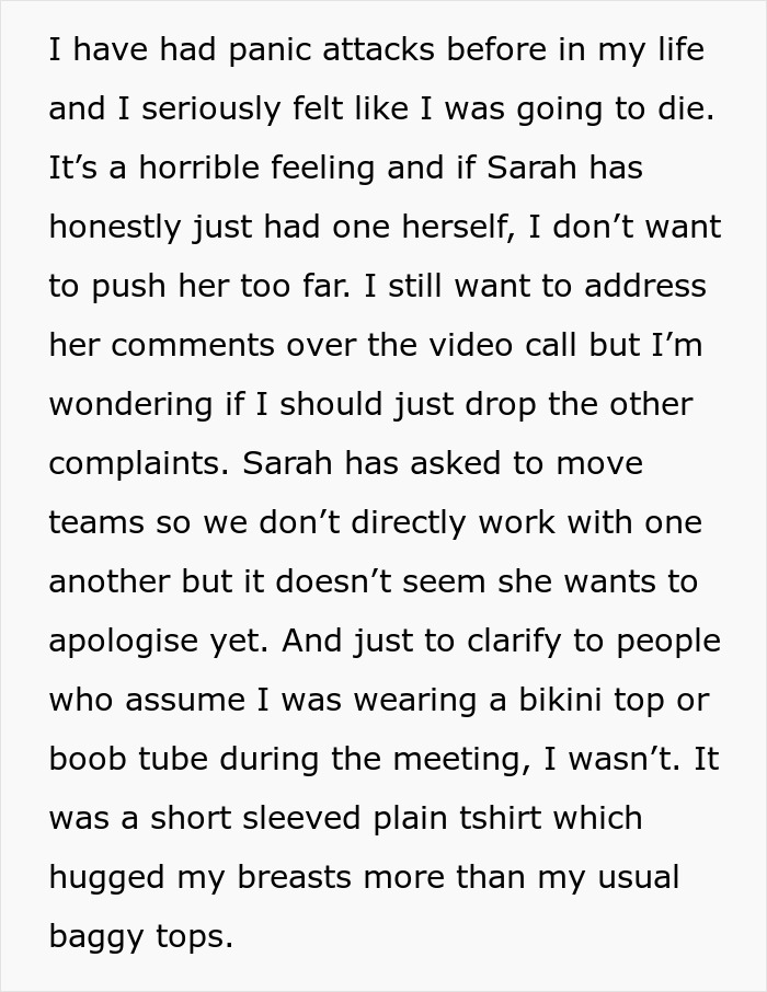 Coworker Keeps Mocking Woman Over Her Large Chest, It Finally Backfires On Her Coworker Keeps Mocking Woman Over Her Large Chest, It Finally Backfires On Her