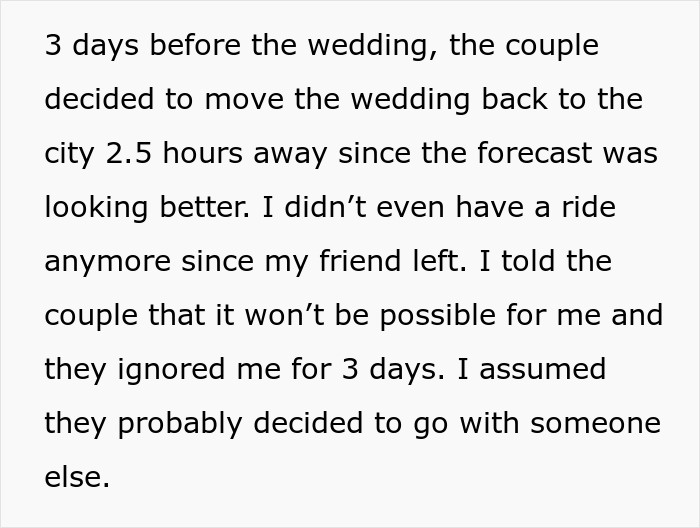 "They Want To Sue Me Now": Photographer Doesn't Show Up To Wedding "They Want To Sue Me Now": Photographer Doesn't Show Up To Wedding