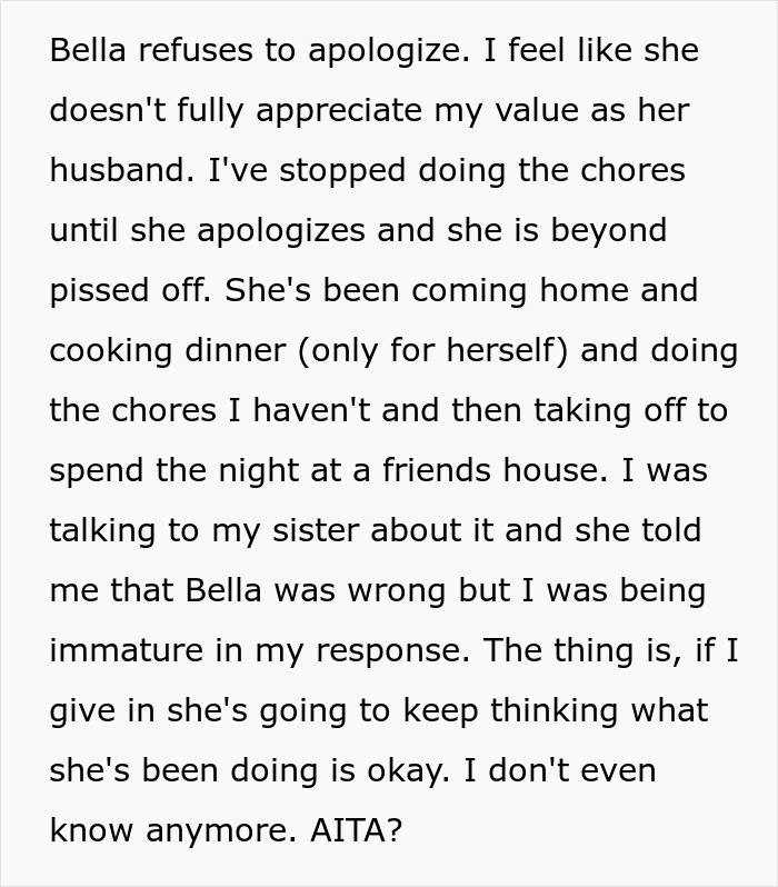 “House Husband” Feels Emasculated, Demands Wife Apologize Or He Won’t Do Any Housework “House Husband” Feels Emasculated, Demands Wife Apologize Or He Won’t Do Any Housework