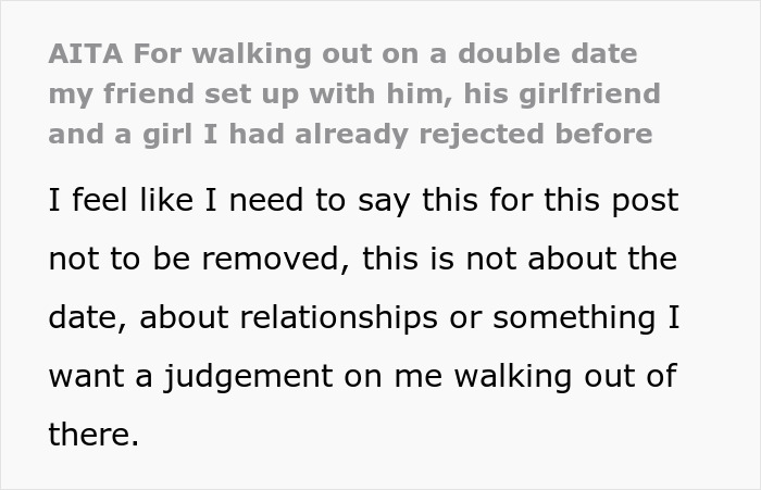 Guy Walks Out Of Blind Date When Friends Try To Set Him Up With Obsessive Woman He’s Rejected Thrice Guy Walks Out Of Blind Date When Friends Try To Set Him Up With Obsessive Woman He’s Rejected Thrice