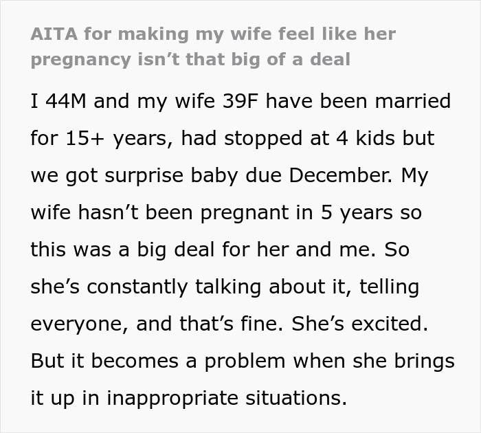 Woman Leaves Home After Husband Tells Her To Stop Talking About Her Pregnancy All The Time Woman Leaves Home After Husband Tells Her To Stop Talking About Her Pregnancy All The Time