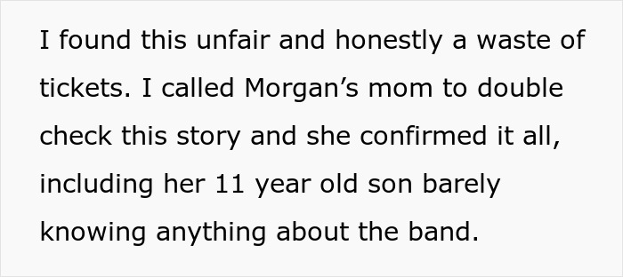 Girl With Several Siblings Is Upset After Mom Says Her Birthday Concert Tickets Will Go To Her Bro Girl With Several Siblings Is Upset After Mom Says Her Birthday Concert Tickets Will Go To Her Bro