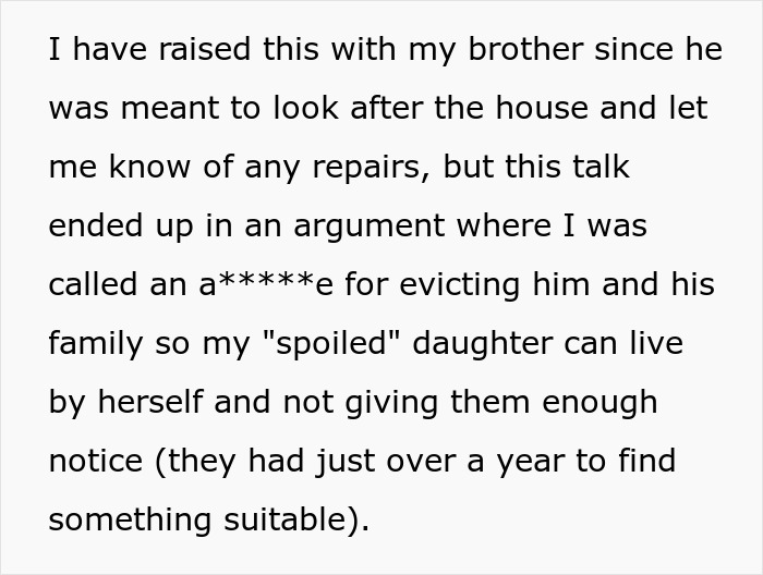 Woman Kicks Out Brother And His Family From Her Home So Her Daughter Can Live There