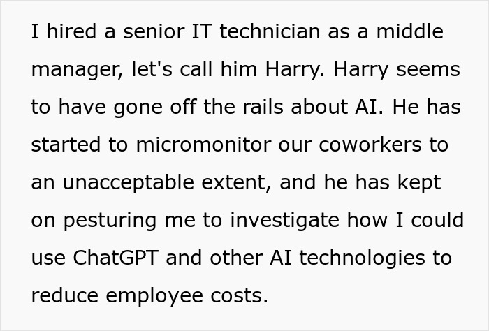 Middle Manager Thinks ChatGPT Can Replace Employees, Turns Out It Can Only Replace Him Middle Manager Thinks ChatGPT Can Replace Employees, Turns Out It Can Only Replace Him