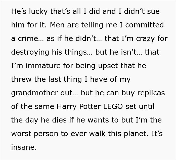 Guy Can’t Believe His GF Destroyed His LEGO Collection After He Threw Out Her Teddy Bear Guy Can’t Believe His GF Destroyed His LEGO Collection After He Threw Out Her Teddy Bear