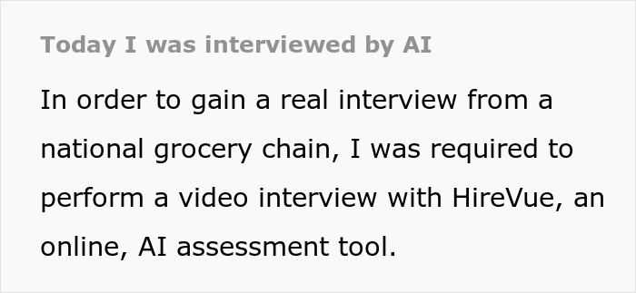 AI Job Interview Leaves Applicant Reeling: “This Is What Interviewing Has Become”