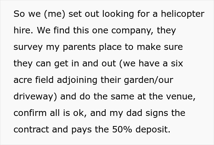 Helicopter Company Rejects An Order 3 Weeks Before Wedding, Relatives Take Some Sweet Revenge Helicopter Company Rejects An Order 3 Weeks Before Wedding, Relatives Take Some Sweet Revenge