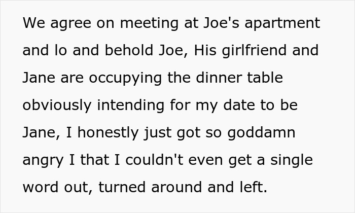 Guy Walks Out Of Blind Date When Friends Try To Set Him Up With Obsessive Woman He’s Rejected Thrice