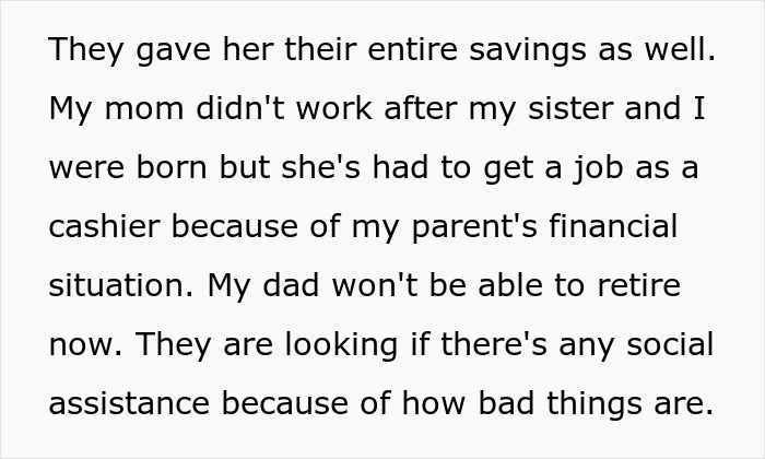 “This Is Insane”: Family Demands Person Go Into Debt To Help Sister Out With Legal Bills “This Is Insane”: Family Demands Person Go Into Debt To Help Sister Out With Legal Bills