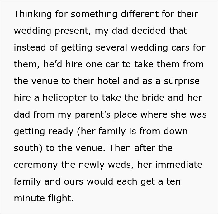 Helicopter Company Rejects An Order 3 Weeks Before Wedding, Relatives Take Some Sweet Revenge Helicopter Company Rejects An Order 3 Weeks Before Wedding, Relatives Take Some Sweet Revenge