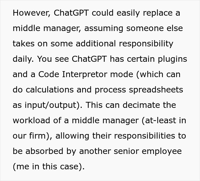Middle Manager Thinks ChatGPT Can Replace Employees, Turns Out It Can Only Replace Him